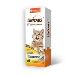 UNITABS ImmunoCat витамины с Q10 паста для кошек, укрепление иммунитета, 120мл