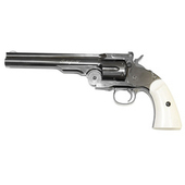 Револьвер пневматический ASG Schofield 6” (Schofield 2) Silver & Ivory Grip (пулевой)
