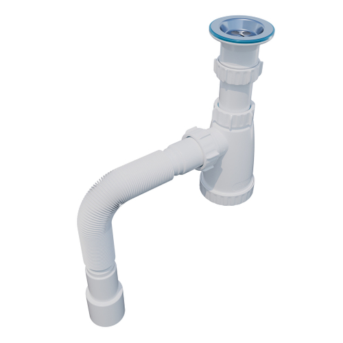 Сифон 1 1/2*40 с гофрой 40*40*50 (800мм) BG4080 ИНКОПЛАСТ (винт М6*80)