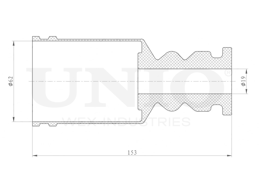 Пыльник переднего амортизатора UNIO DUC-10037