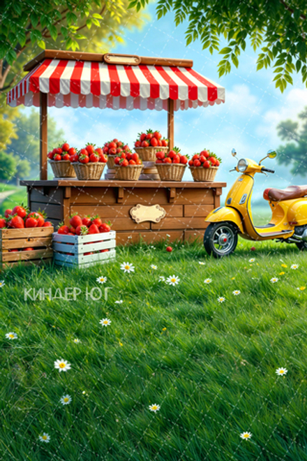 Фотофон "Клубника" арт. ФФ903-51