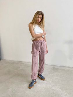 Брюки спортивные, розовые