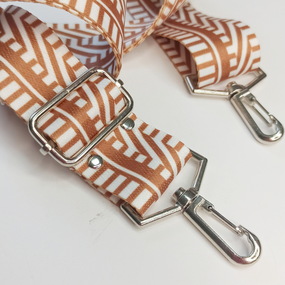 Гитарный ремень Бежевая геометрия