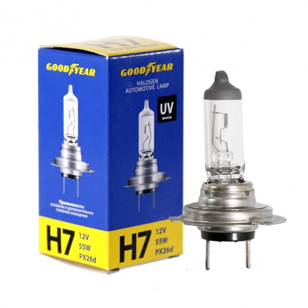 Галогенная лампа H7 55W 12V PX26d Goodyear
