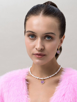 Серьги "Royal Love" Gold c лавандовым аметистом
