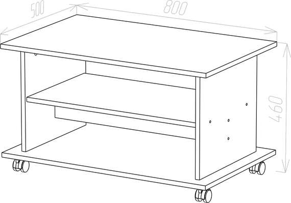 Журнальный столик Стандарт-Pro ясень шимо темный