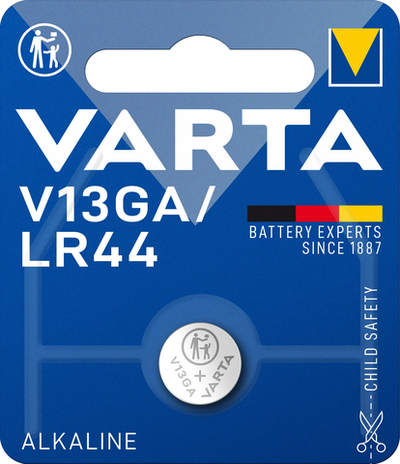 Батарейка Varta Alkaline Special V13GA/LR44 , 130 mAh , ( 1 ) шт. в блистере, 04276101401