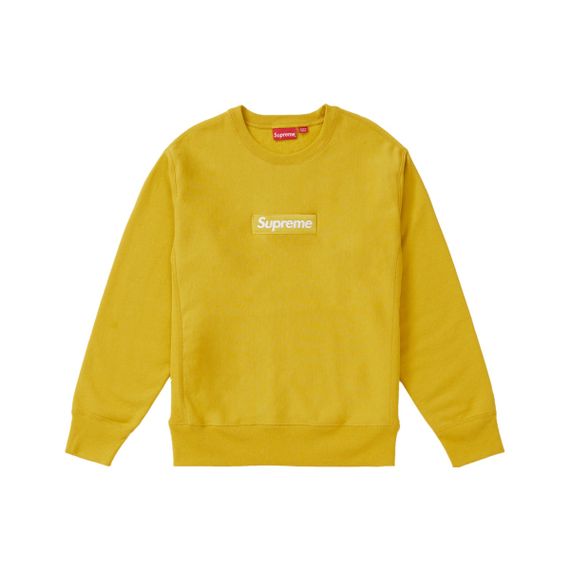 Supreme FW18 Box Logo Crewneck Mustard