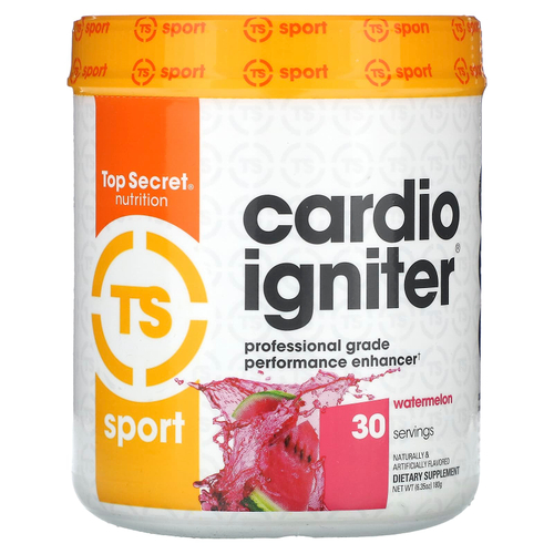 Top Secret Nutrition, Sport, Cardio Igniter, средство для повышения эффективности профессионального уровня, арбуз, 180 г (6,35 унции)