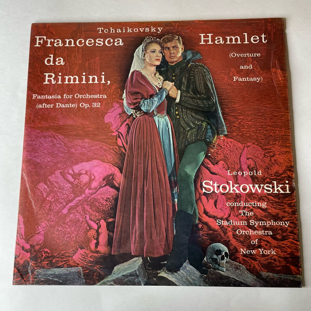 Винтажная виниловая пластинка LP Чайковский, Leopold Stokowski, The Stadium Symphony Orchestra Of New York, Гамлет Hamlet (Overture And Fantasy) (Англия 1967)