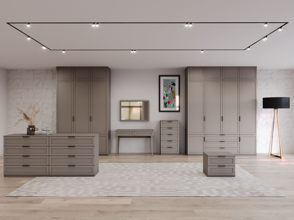 Тумба-обувница Нордик в прихожую 68х45х48, серо-коричневая