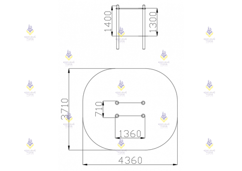 Воркаут «Брусья для отжимания одинарные»