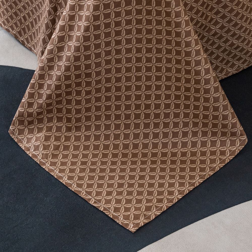 Комплект постельного белья Сатин с Одеялом 100% хлопок на резинке OBR139