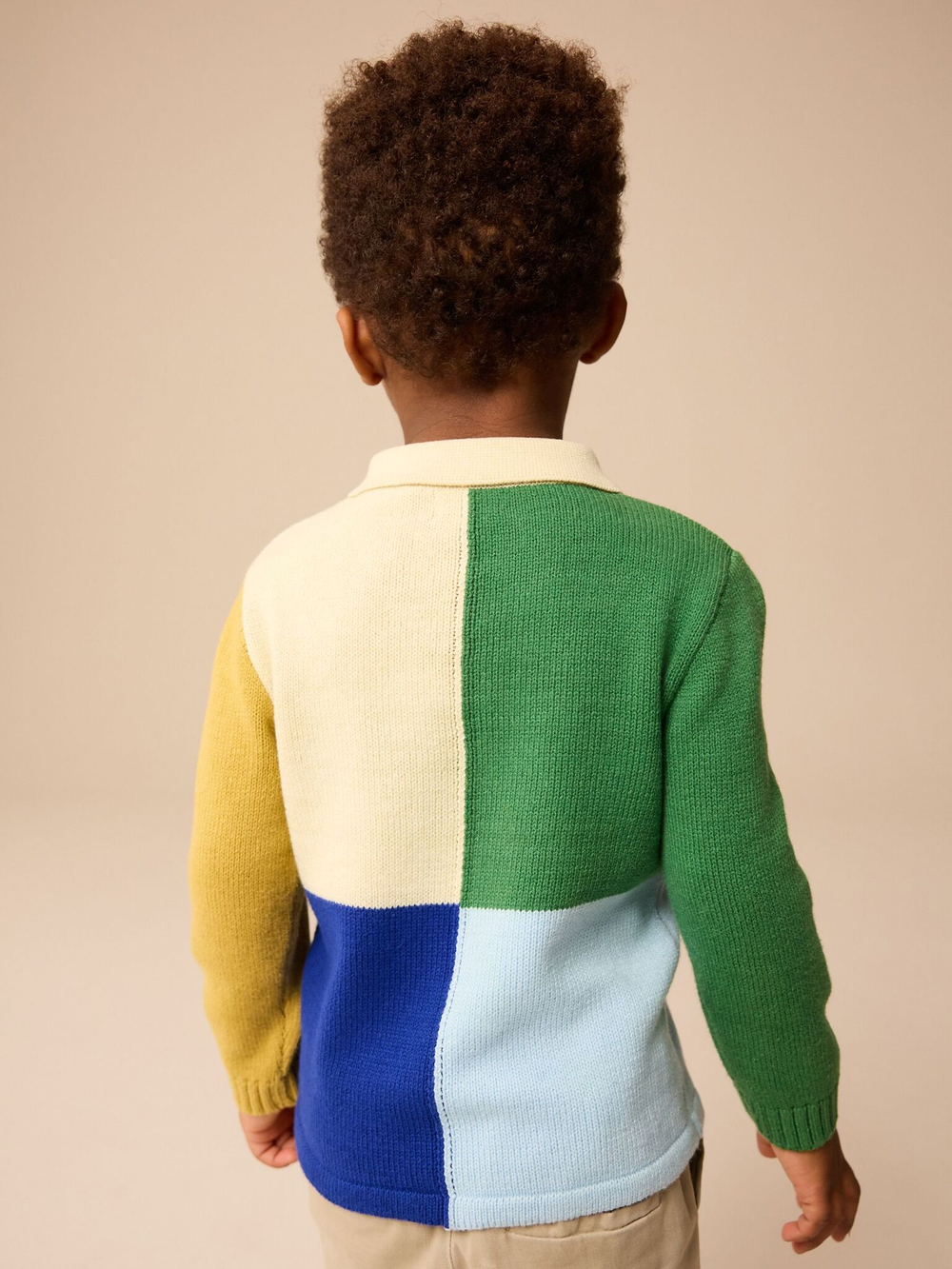 Поло с длинным рукавом для мальчика Next E27-763, Молочный, Зеленый