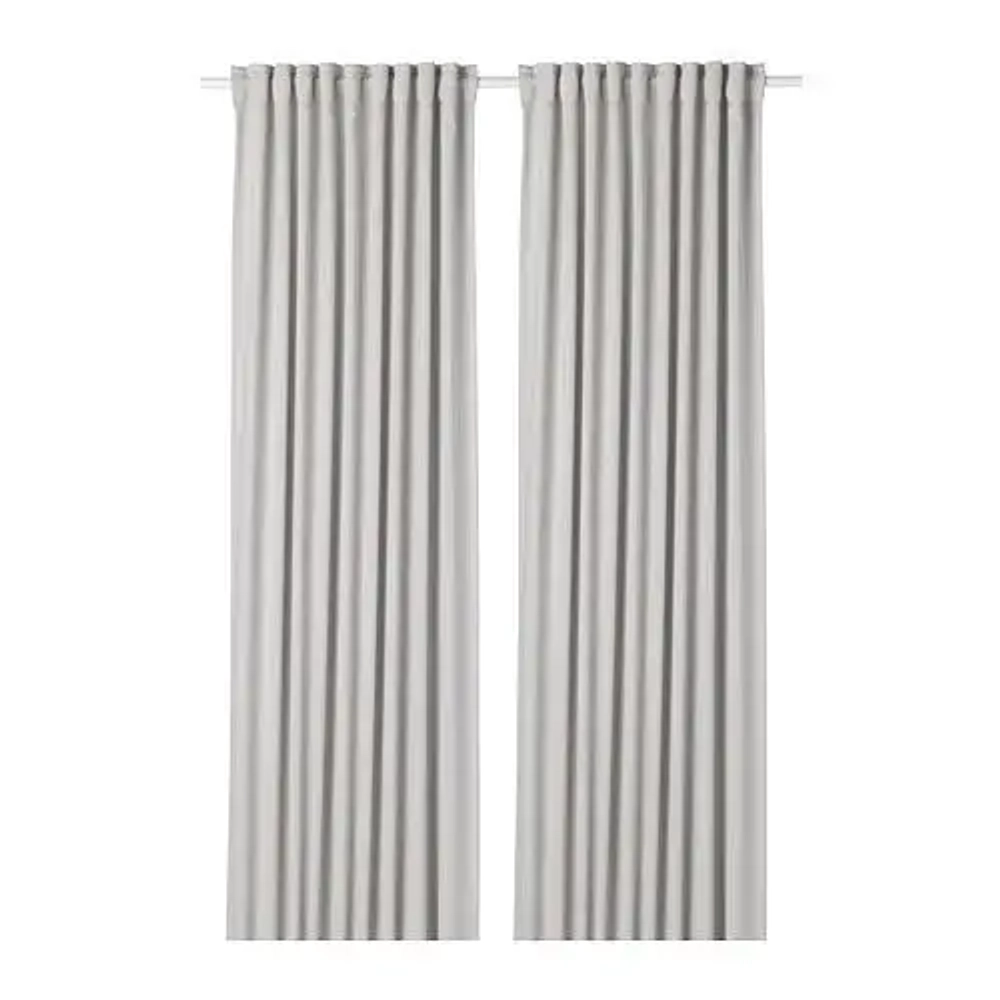 MAJGULL комплект штор Затемняющие 145*300 2шт, светло серый