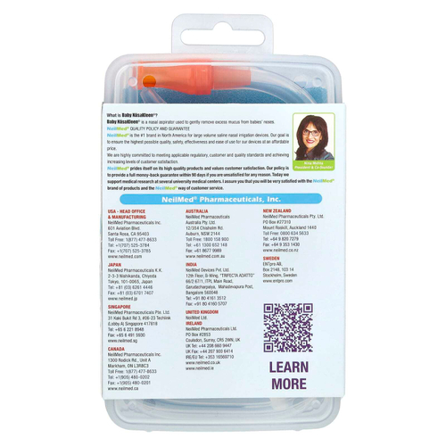 Squip, Аспиратор для носа и полости рта NeilMed NasaKleen для младенцев и детей, 1 комплект