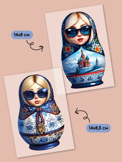 Термонаклейки взрослые матрёшки на одежду