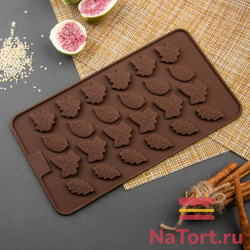 Форма силиконовая «Листики» 24 ячеек