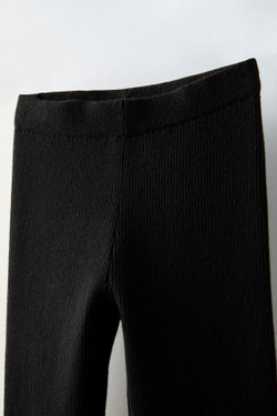 ZARA ЛЕГИНСЫ В РУБЧИК, ЧЕРНЫЙ