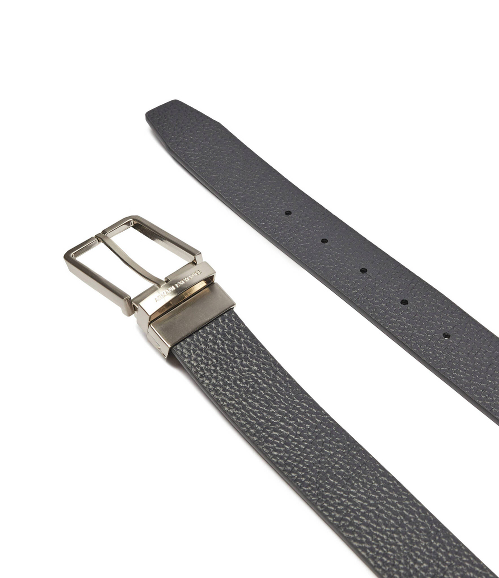 Кожаный двухсторонний ремень Armani Exchange - черный(XM000185 AF11958)