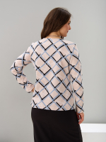 Лонгслив ЛНкл-081/бежевый-линии