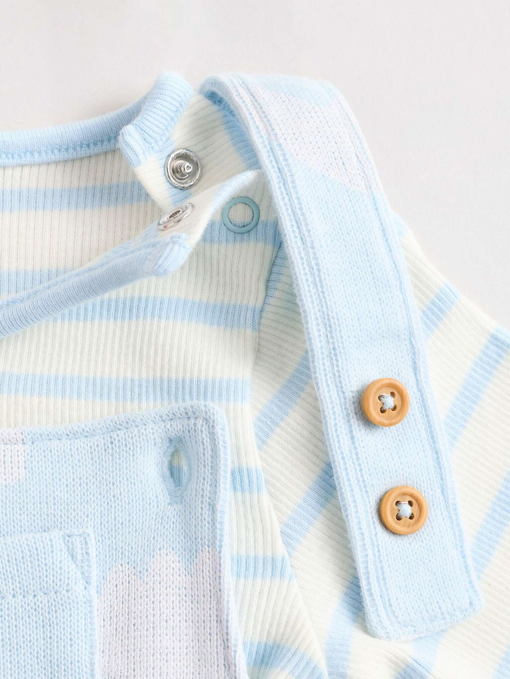 Комбинезон и боди в комплекте для малышей Next E47-394, Молочный, Голубой