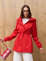 Ветровка с капюшоном удлиненная