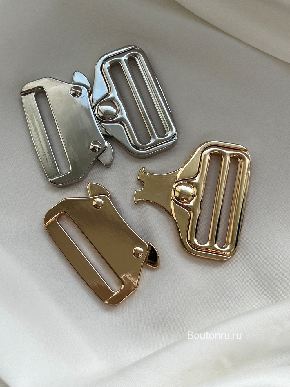 Застежка фастекс "Кобра" металлическая золотистая