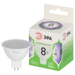 Лампа светодиодная ЭРА GREEN LINE LED MR16-8W-865-GU5.3 GL GU5.3 8 Вт софит холодный свет | Лампы cветодиодные Точечные (Софиты) (MR, PAR)