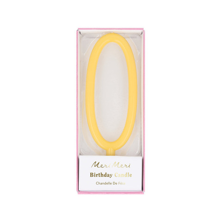 Свеча тонкая цифра "0"