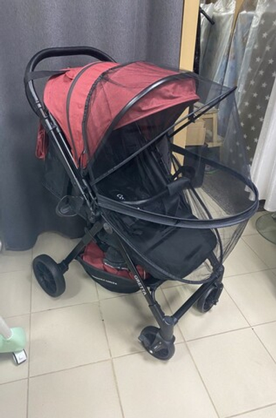 Коляска детская прогулочная "Costa Gretta" с перекидной родительской ручкой, цвет красный