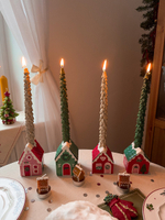 Набор декоративных свечей gingerbread houses из коллекции new year essential, 6 шт.