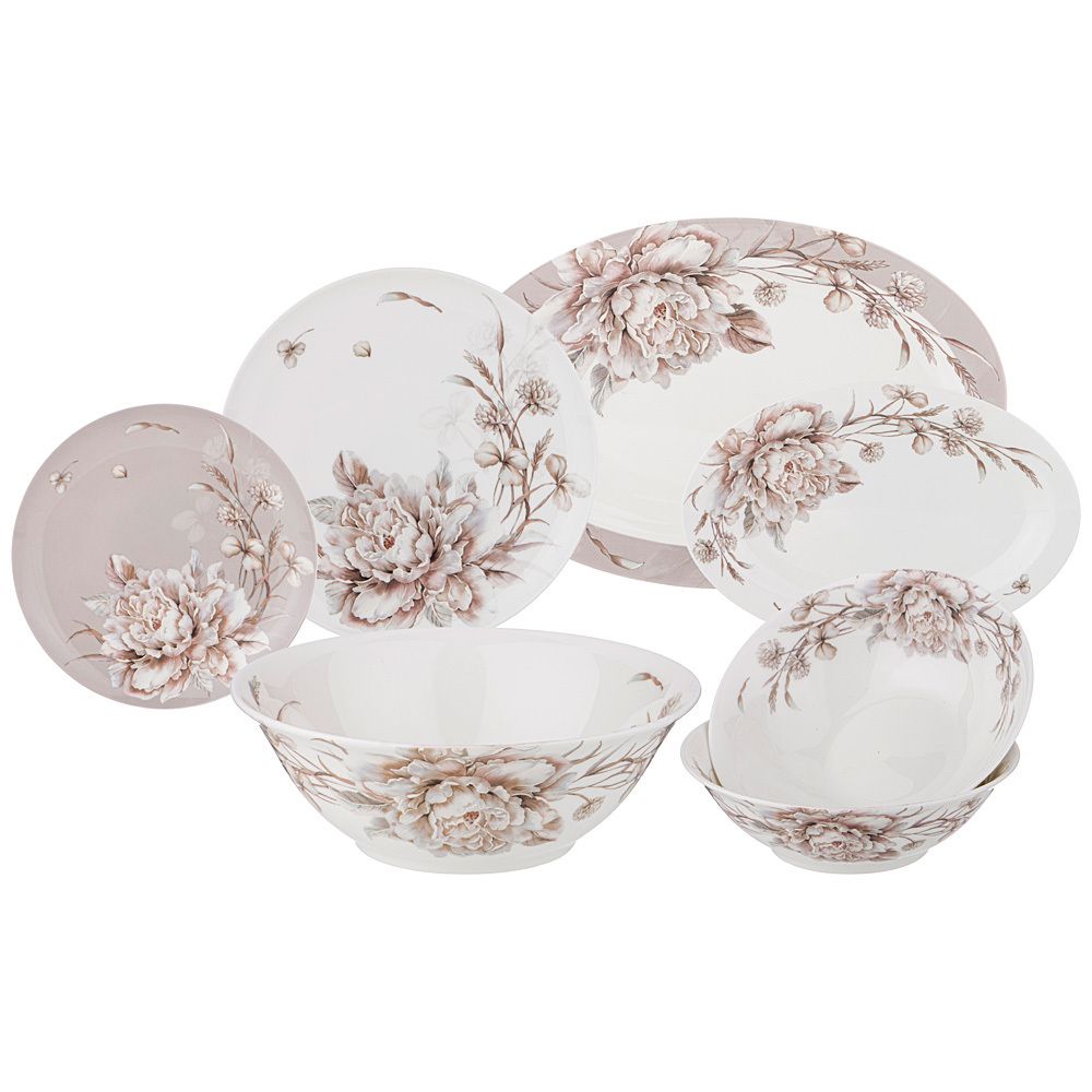 СЕРВИЗ СТОЛОВЫЙ LEFARD "WHITE FLOWER" НА 6 ПЕР. 23 ПР. (КОР=1НАБ.)