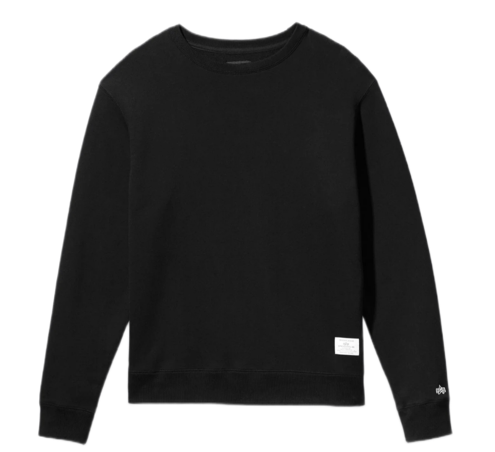 Свитшот Alpha Industries Essential Crewneck Черный Свитшот Alpha Industries Essential Crewneck Черный