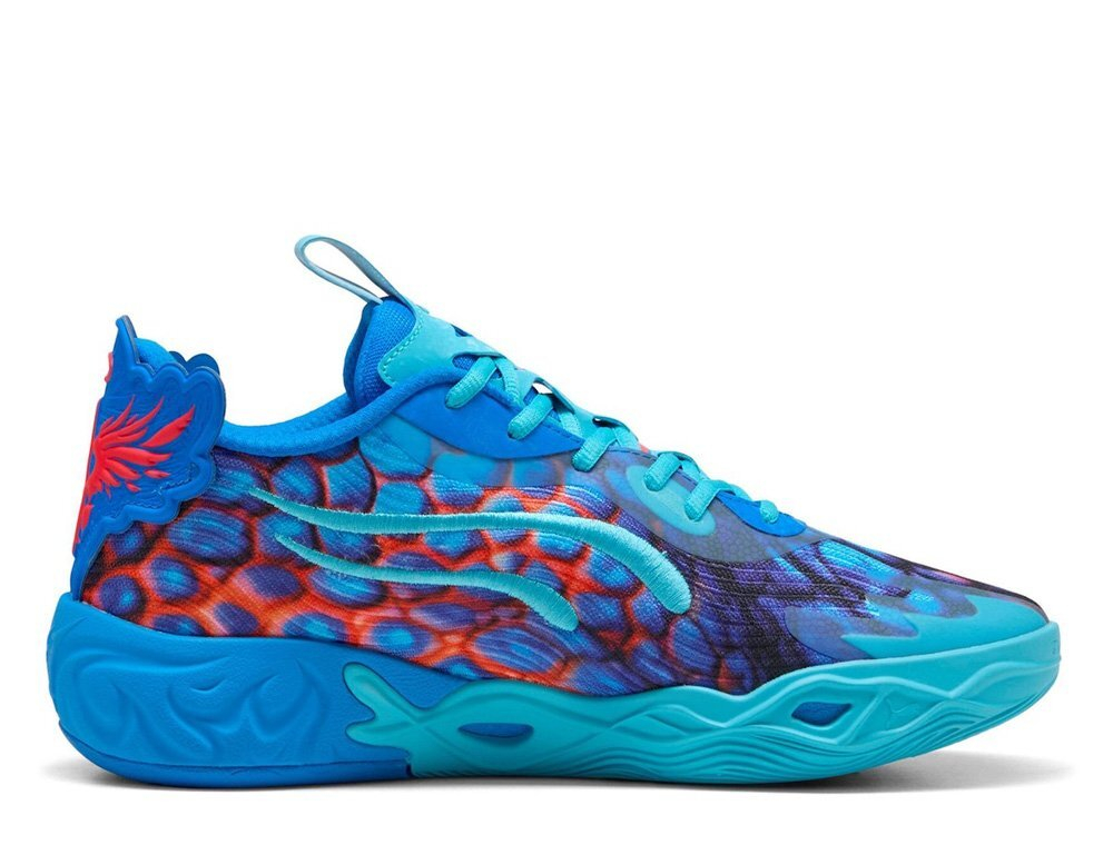 Баскетбольные кроссовки Puma MB.04 Low “Alien Skins” Ultra Blue/Luminous Pink-Green Glare Shoes