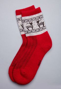 Носки из монгольской шерсти Красные