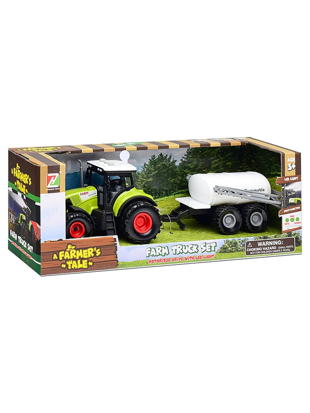 Машинка Трактор с прицепом Фермер со светом и звуком (550-4E)