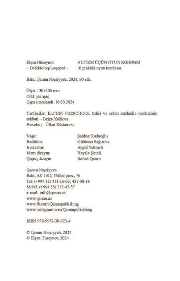 Autizm üçün oyun rəhbəri