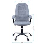 УЦЕНКА-Кресло руководителя Helmi HL-E89 "Blocks" LUX, ткань SY светло-серая, мягкий подлокотник, хром