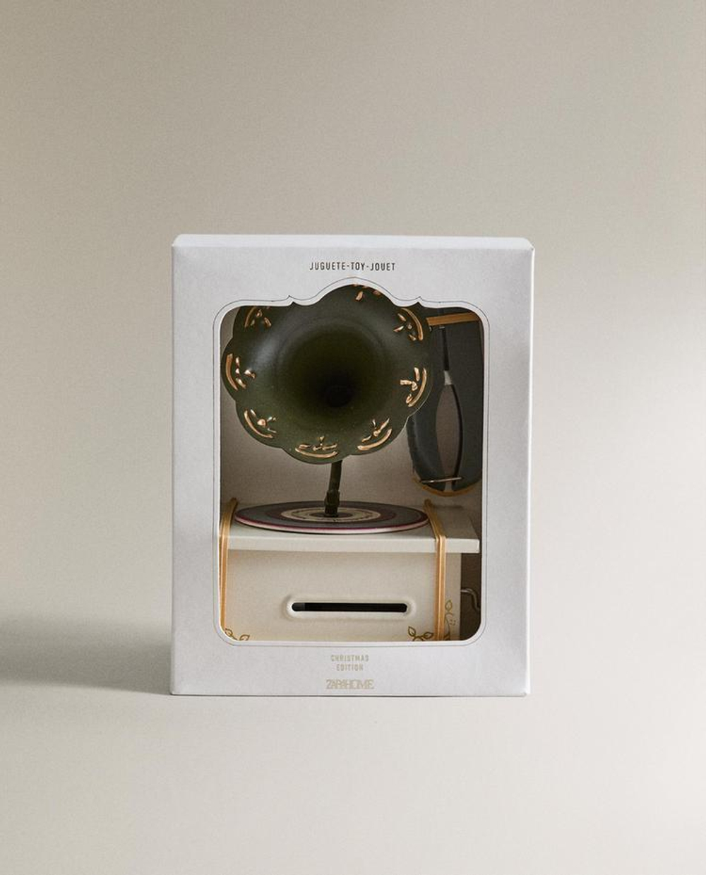 ZARA HOME ДЕТСКАЯ РОЖДЕСТВЕНСКАЯ ИГРУШКА ГРАММОФОН, КРЕМОВЫЙ