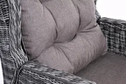 "Форио" кресло раскладное плетеное, цвет графит