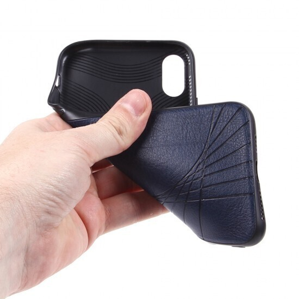 Чехол ТПУ под кожу для iPhone XS Max, 011178 Синий