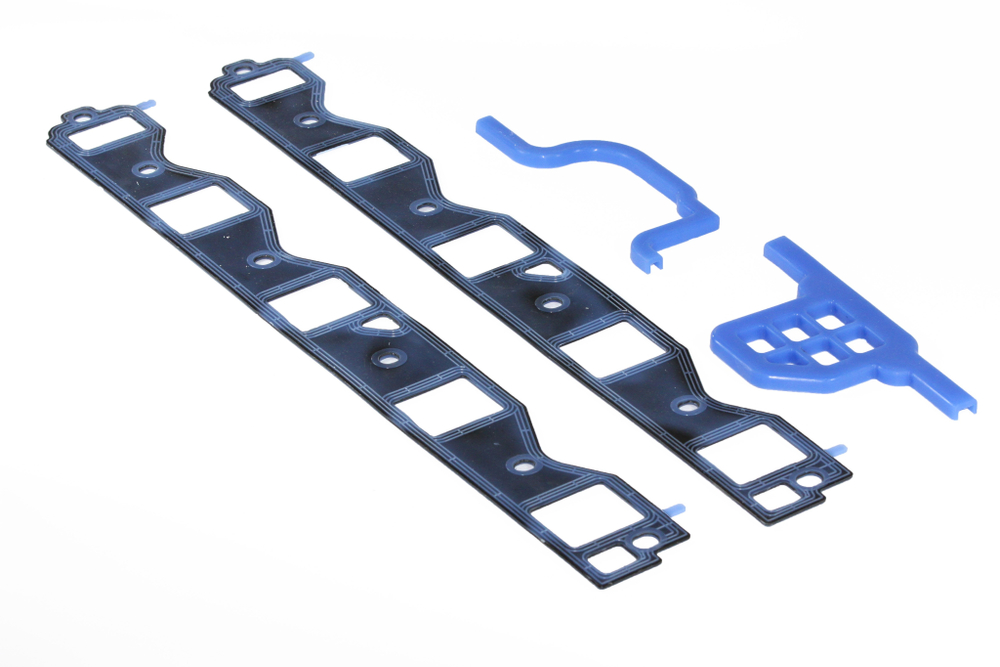 Комплект прокладок под впускной коллектор (плита) 53/3307/ПАЗ синий силикон, с армированным каркасом ПА (ПТП64 г. Балаково)