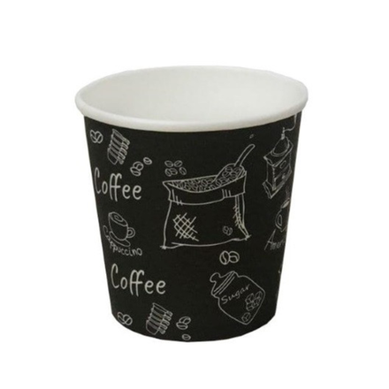 Стакан 100 мл бумажный Complement d=62 мм Black для горячего