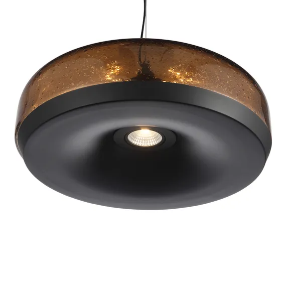 SL6014.603.01 Светильник подвесной ST-Luce Черный/Коричневый, с пузырьками LED 1*42W 3000K RIPPLE