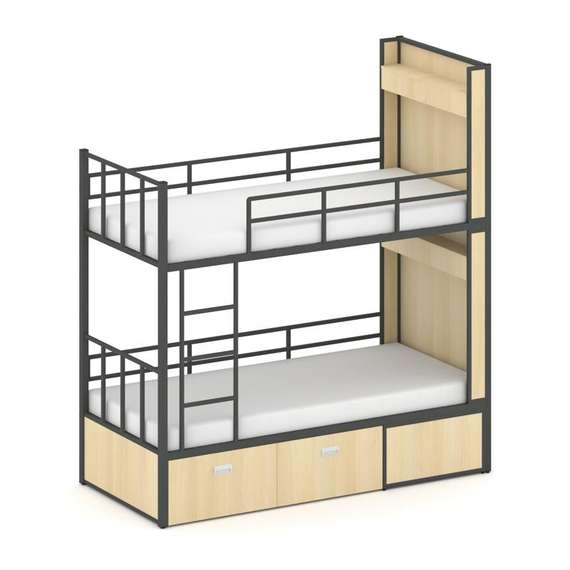 Overnight Кровать 2-х ярусная ON.K2-001 Акация Лорка/Металл Антрацит 2080*950*2260