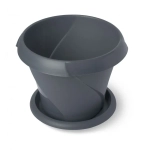 Кашпо Флориана с поддонником 9,2л Д315 серое С388СЕР (комплект 10 шт)