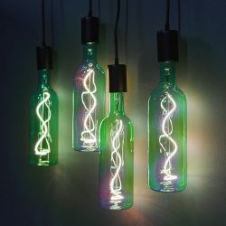 LED-SF21-5W-SOHO-E27-CW GREEN GLS77GR Лампа светодиодная SOHO. Зелёная колба. Спиральный филамент. Картон. ТМ Uniel