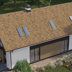 Черепица битумная гибкая Tegola BUSINESS UNICA PIEMONTE Cedro libanese 428