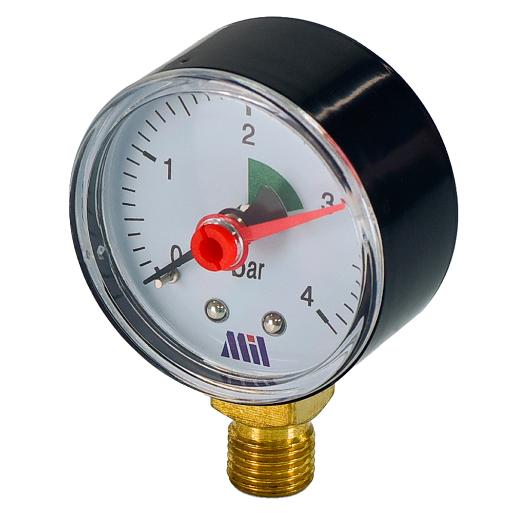 Манометр вертикальный 1/4" (50/4 бар) Millennium